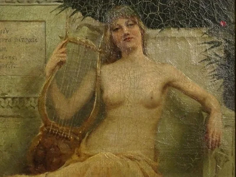 1855-Herbert Denman - Nudo con la lira